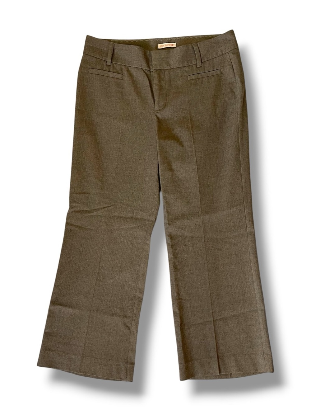 Dockers Women’s Size 10 Brown / Grey Herringbone Wide Leg Trousers Office Siren